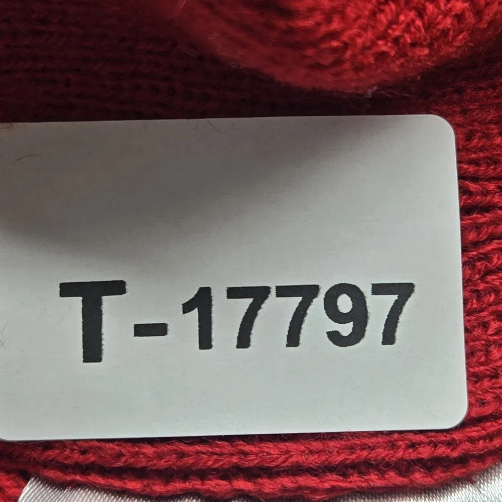 Jordan Boys Beanie YOUTH Red Pom Logo Jumpman Foldover Knit